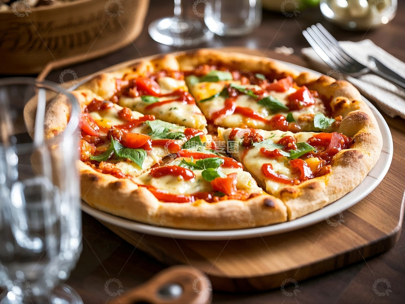 高清大图下载【趣麦麦图】西餐美食披萨1
