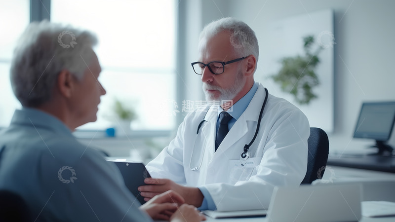 高清大图下载【趣麦麦图】正在看诊的医生医院人像摄影图2