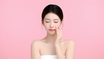 美业美容护肤的女人人像摄影图