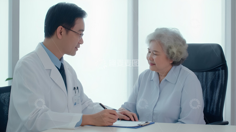 高清大图下载【趣麦麦图】正在看诊的医生医院人像摄影图1