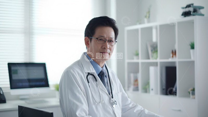 高清大图下载【趣麦麦图】医院里的医生人物肖像摄影图
