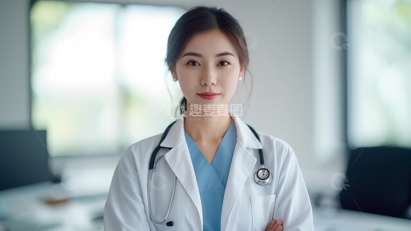 高清大图下载【趣麦麦图】医院里的医生人物肖像摄影图1