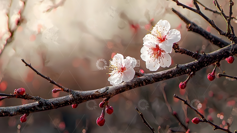 高清大图下载【趣麦麦图】春日要盛开的桃花1