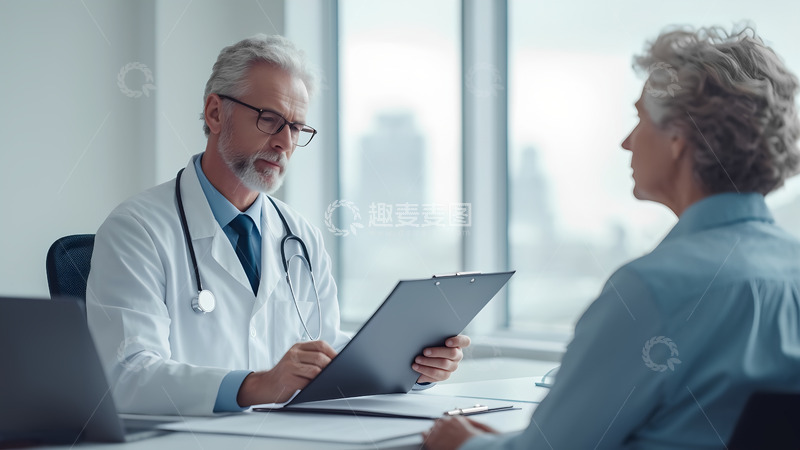 高清大图下载【趣麦麦图】正在看诊的医生医院人像摄影图4