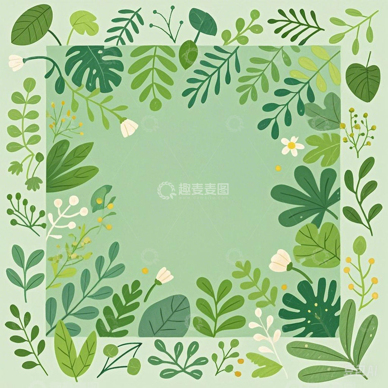 高清大图下载【趣麦麦图】绿植小清新小红书封面