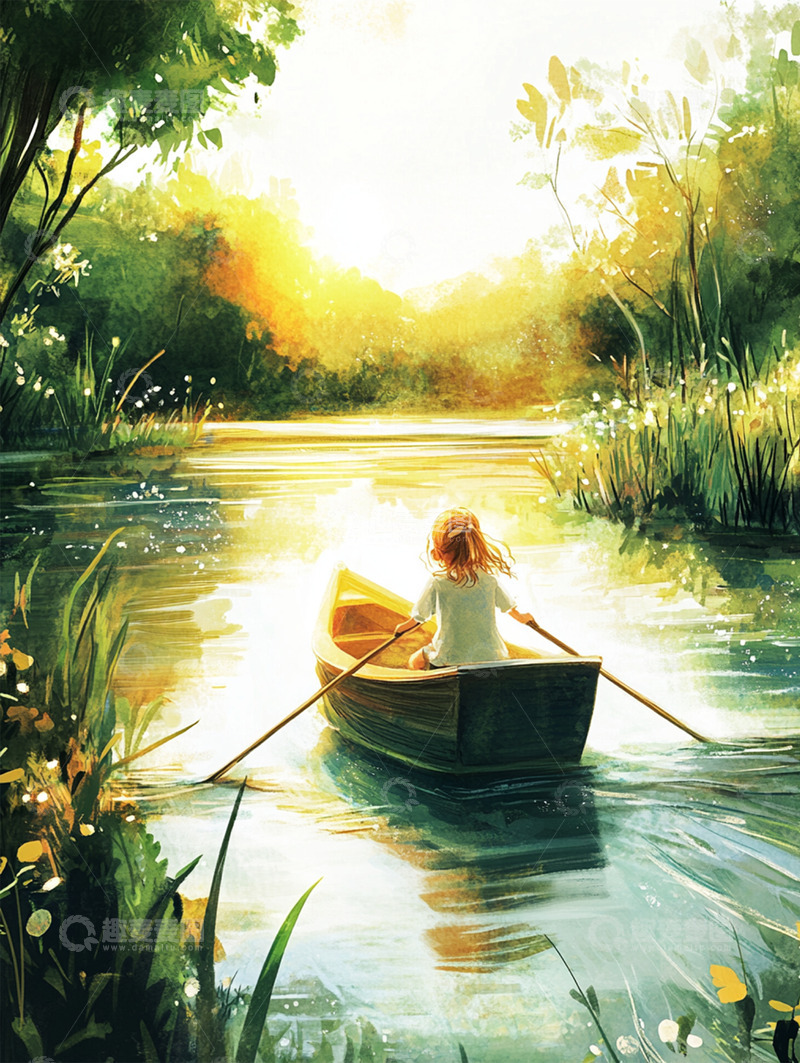 高清大图下载【趣麦麦图】唯美治愈系梦幻插画素材12