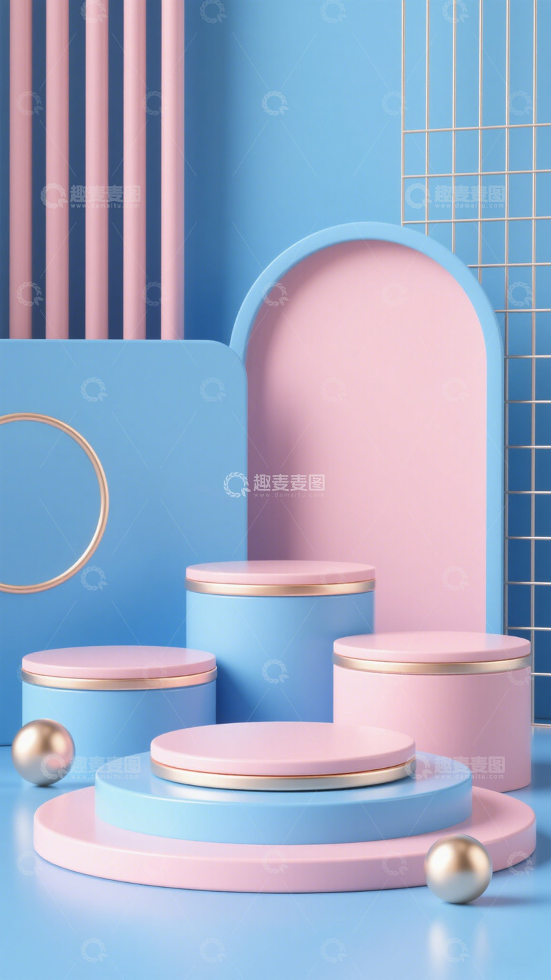 高清大图下载【趣麦麦图】C4D电商场景图