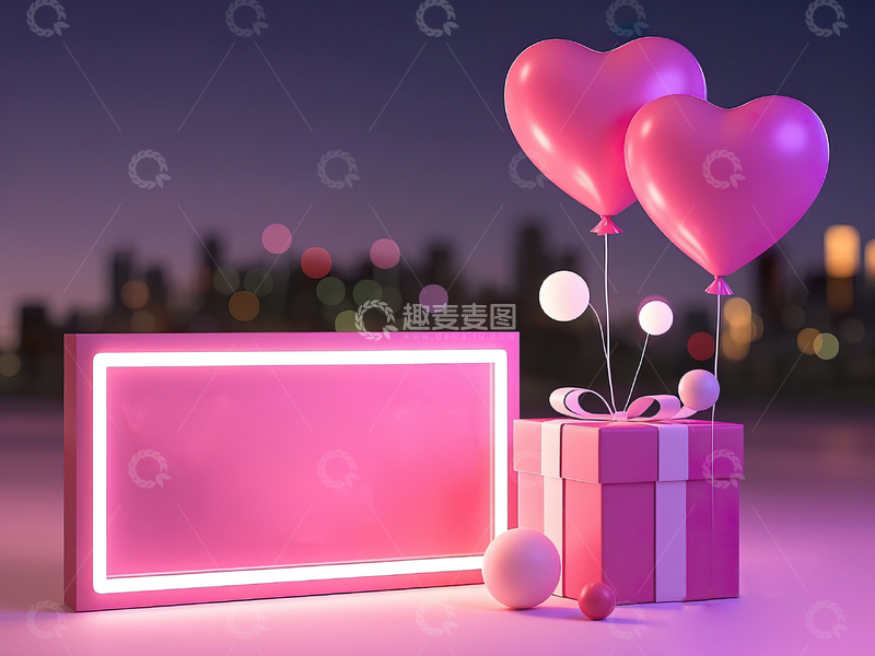 高清大图下载【趣麦麦图】情人节520浪漫爱心礼品礼物4