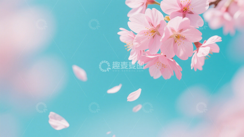 高清大图下载【趣麦麦图】粉色樱花电脑壁纸