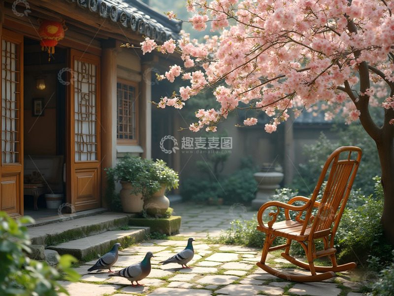 高清大图下载【趣麦麦图】老宅院春意浓