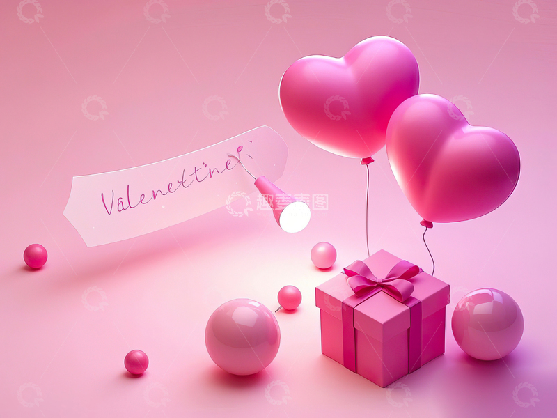 高清大图下载【趣麦麦图】情人节520浪漫爱心礼品礼物3