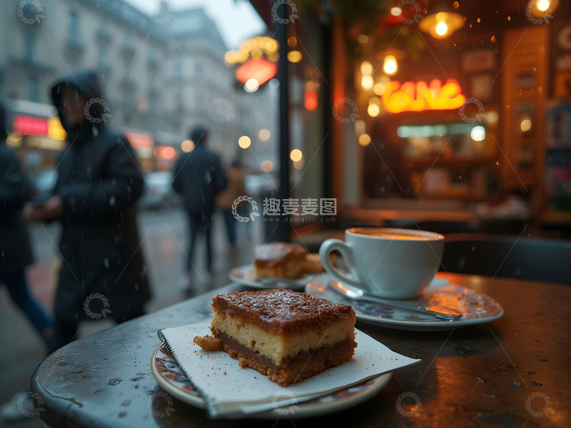 高清大图下载【趣麦麦图】雨天的咖啡馆