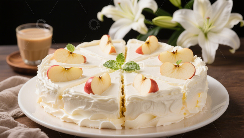 高清大图下载【趣麦麦图】苹果动物奶油蛋糕