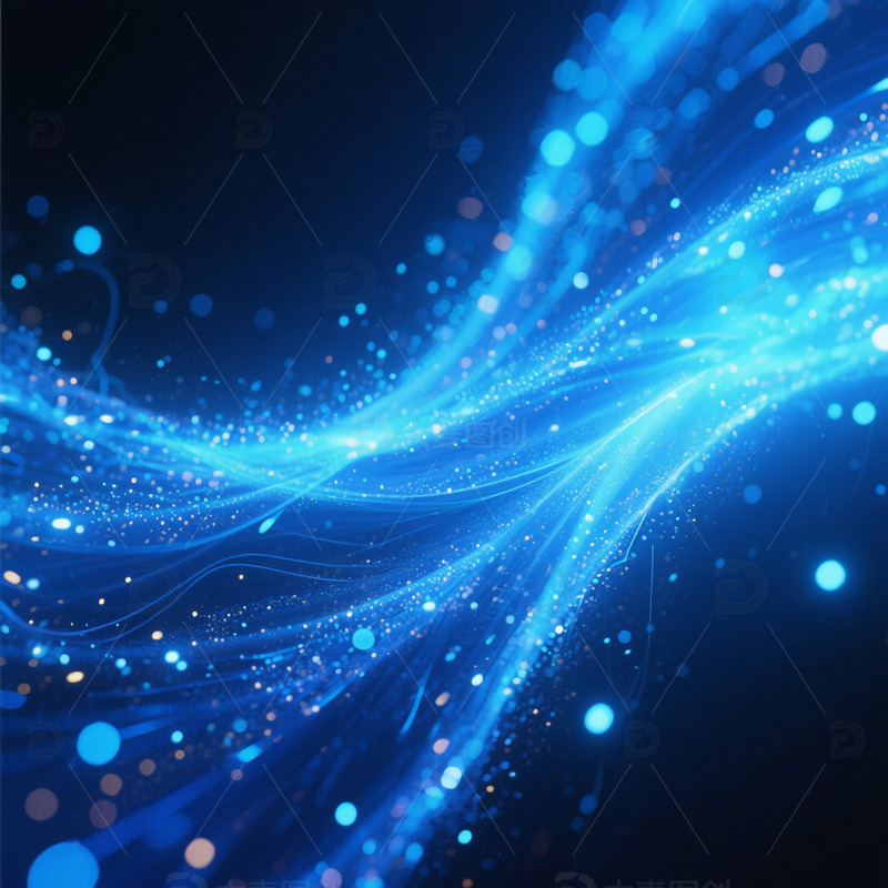 蓝色梦幻魔法粒子特效