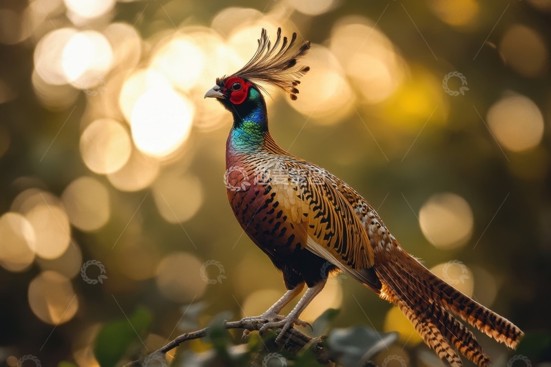 高清大图下载【趣麦麦图】一只花毛野山鸡