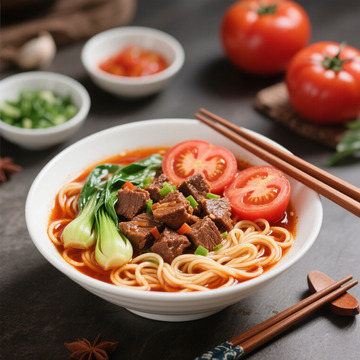 红烧牛肉面摄影