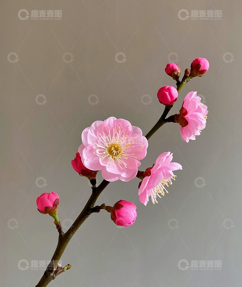 高清大图下载【趣麦麦图】一枝桃花