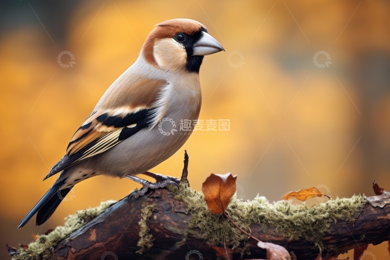 高清大图下载【趣麦麦图】站在树枝上的雀鸟