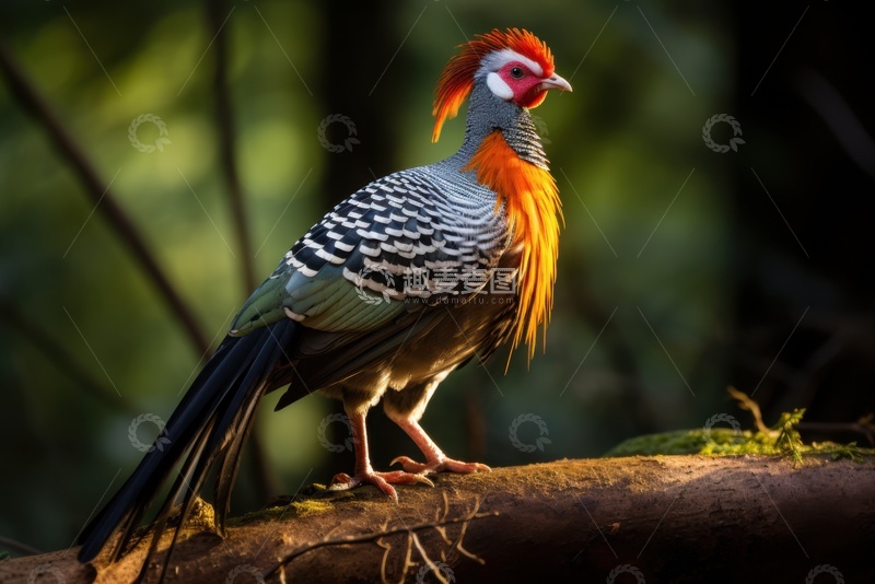 高清大图下载【趣麦麦图】森林里的花毛鸡