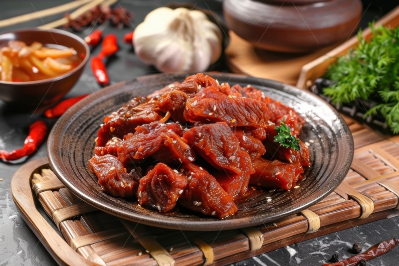 高清大图下载【趣麦麦图】一盘酱烧牛肉块