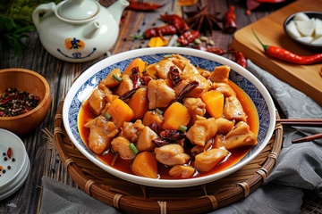 一盘土豆炒鸡块