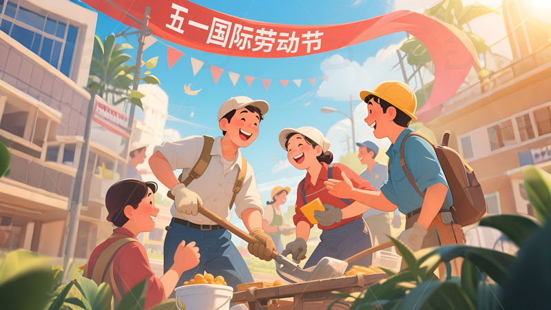 五一劳动节插画3