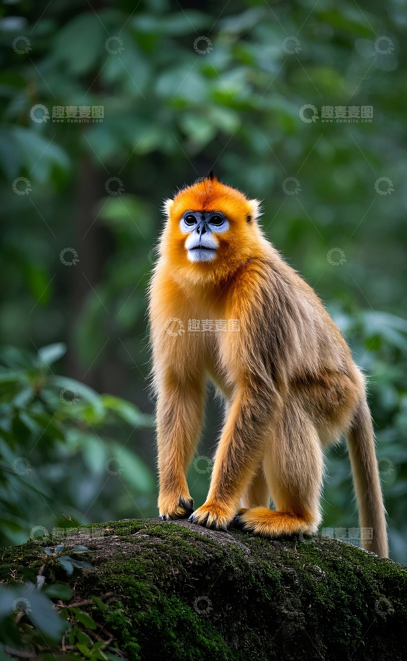 高清大图下载【趣麦麦图】金丝猴