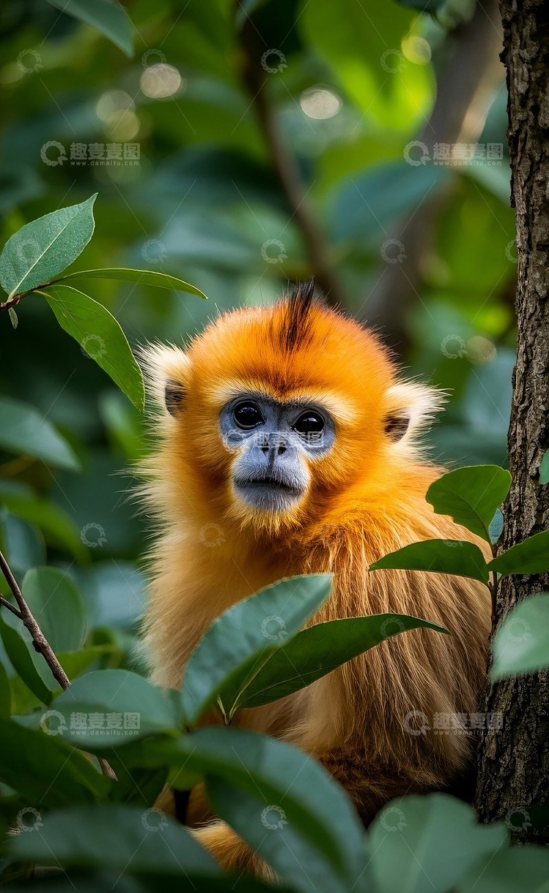 高清大图下载【趣麦麦图】金丝猴1