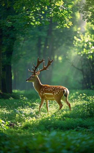 树林里的梅花鹿1