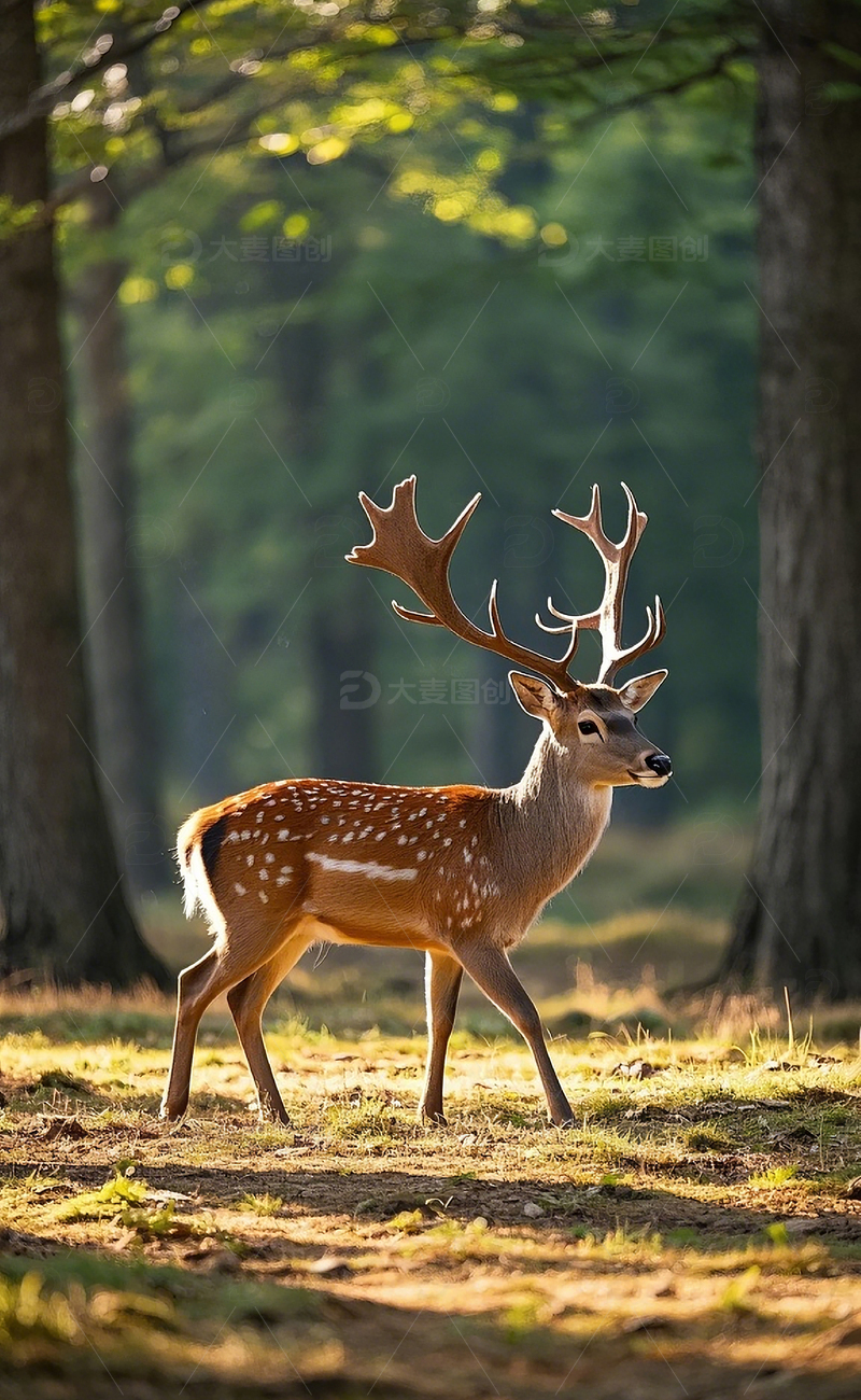 树林里的梅花鹿2