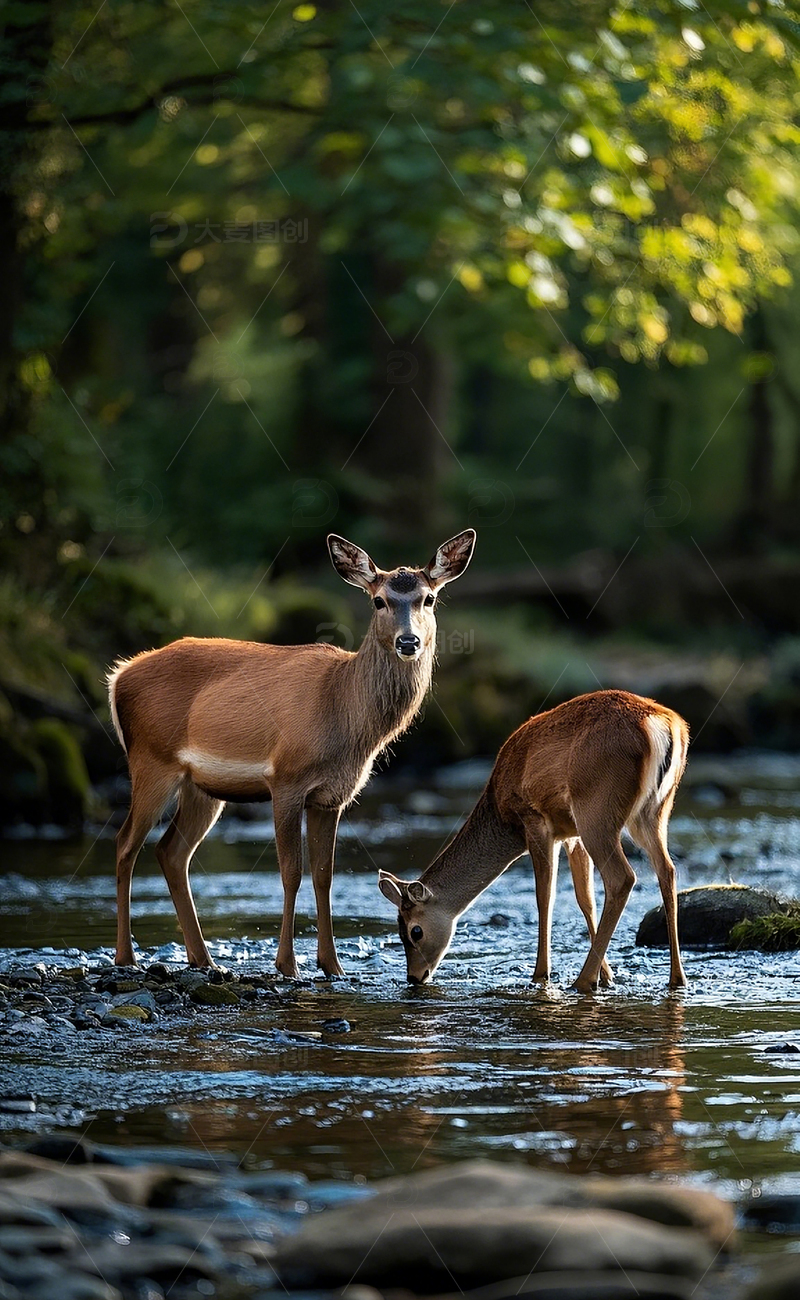 树林里的梅花鹿