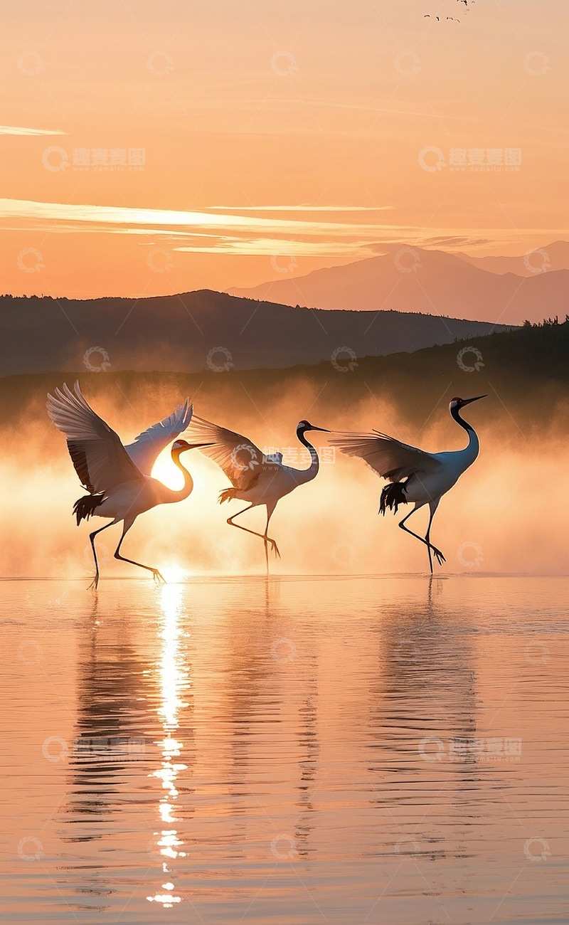 高清大图下载【趣麦麦图】丹顶鹤2