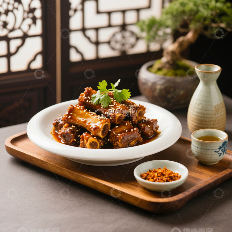 高清大图下载【趣麦麦图】红烧排骨摄影图1