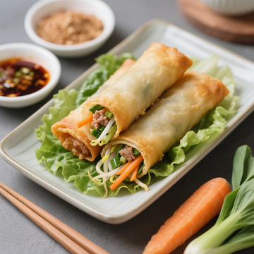 炸香脆的春卷摄影图1