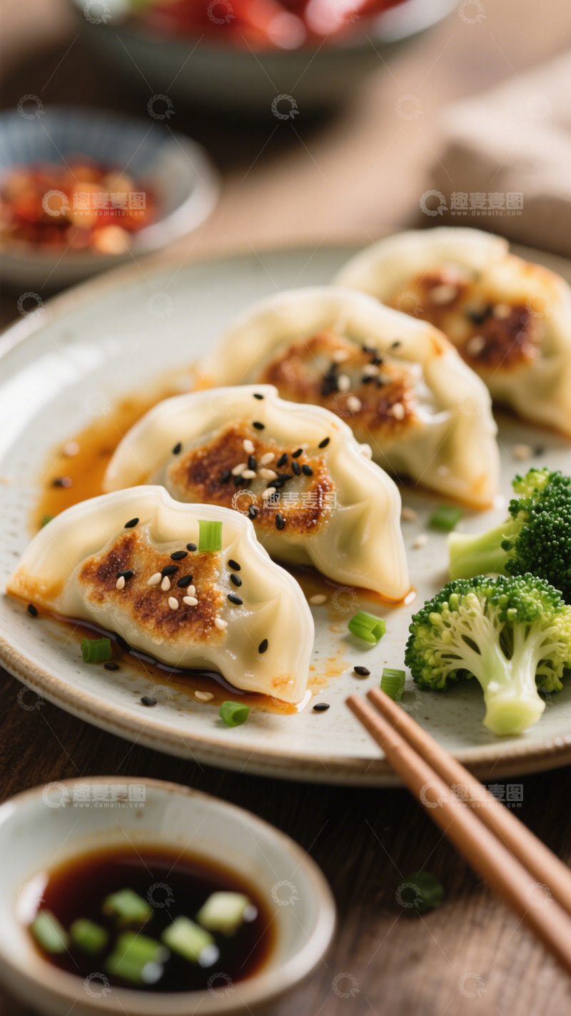 高清大图下载【趣麦麦图】美食煎饺展示摄影图2