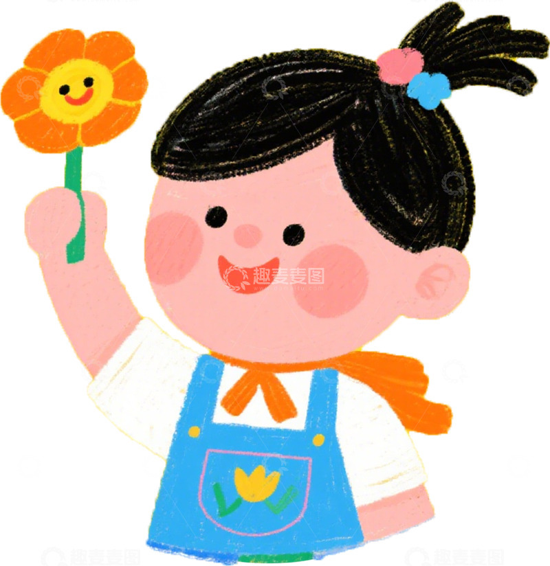 高清大图下载【趣麦麦图】-戴红领巾的少先队员