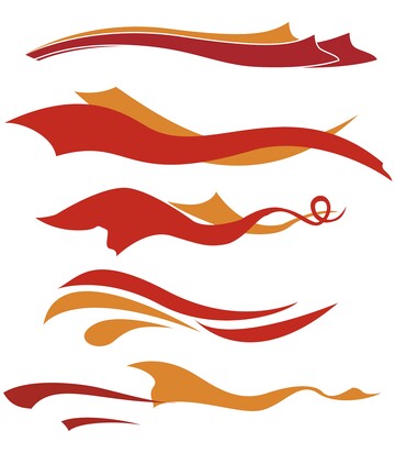 多种线条组合，文化墙元素