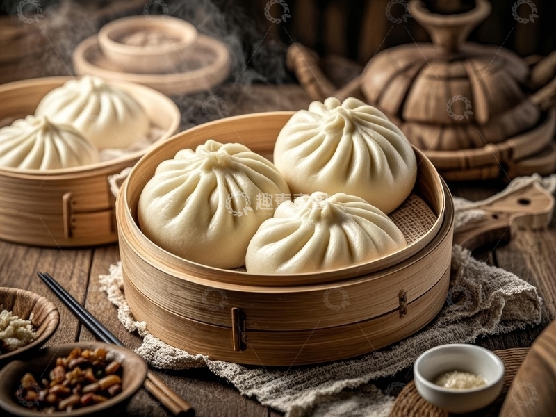 高清大图下载【趣麦麦图】美食主食大包子清特写6