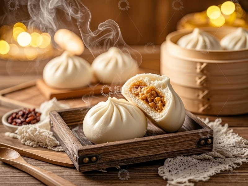 高清大图下载【趣麦麦图】美食主食大包子清特写16