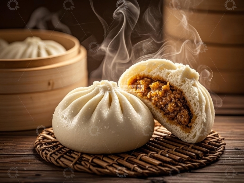 高清大图下载【趣麦麦图】美食主食大包子清特写4