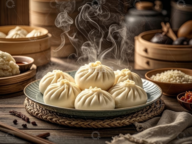 高清大图下载【趣麦麦图】美食主食大包子清特写17