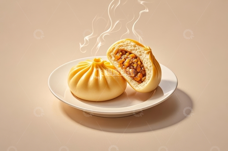高清大图下载【趣麦麦图】美食主食大包子清特写