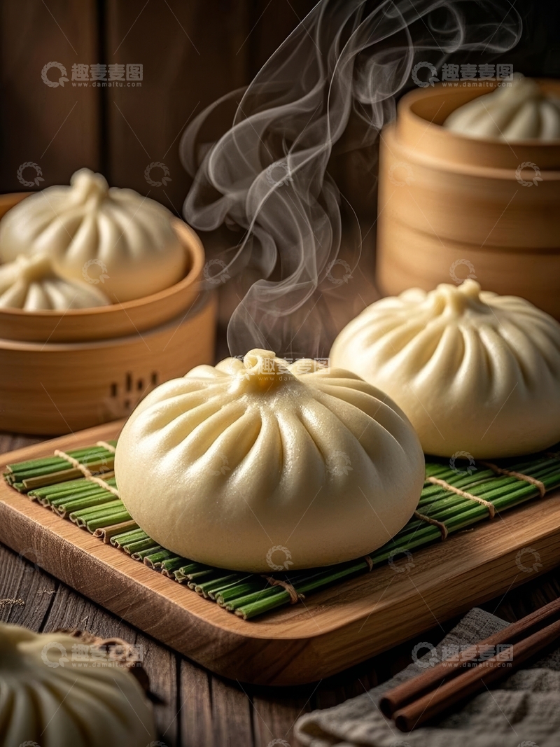 高清大图下载【趣麦麦图】美食主食大包子清特写12
