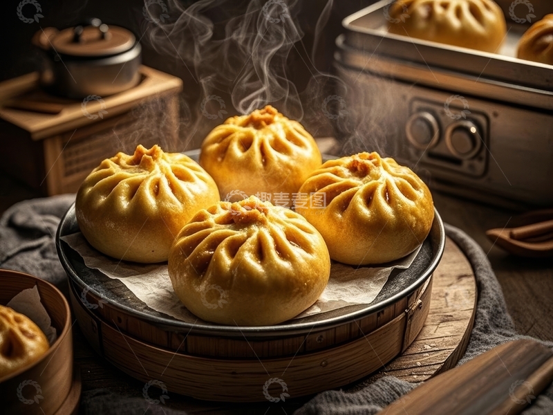 高清大图下载【趣麦麦图】美食主食大包子清特写3