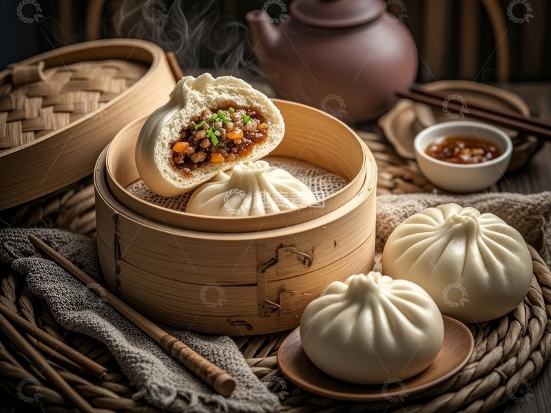 高清大图下载【趣麦麦图】美食主食大包子清特写19