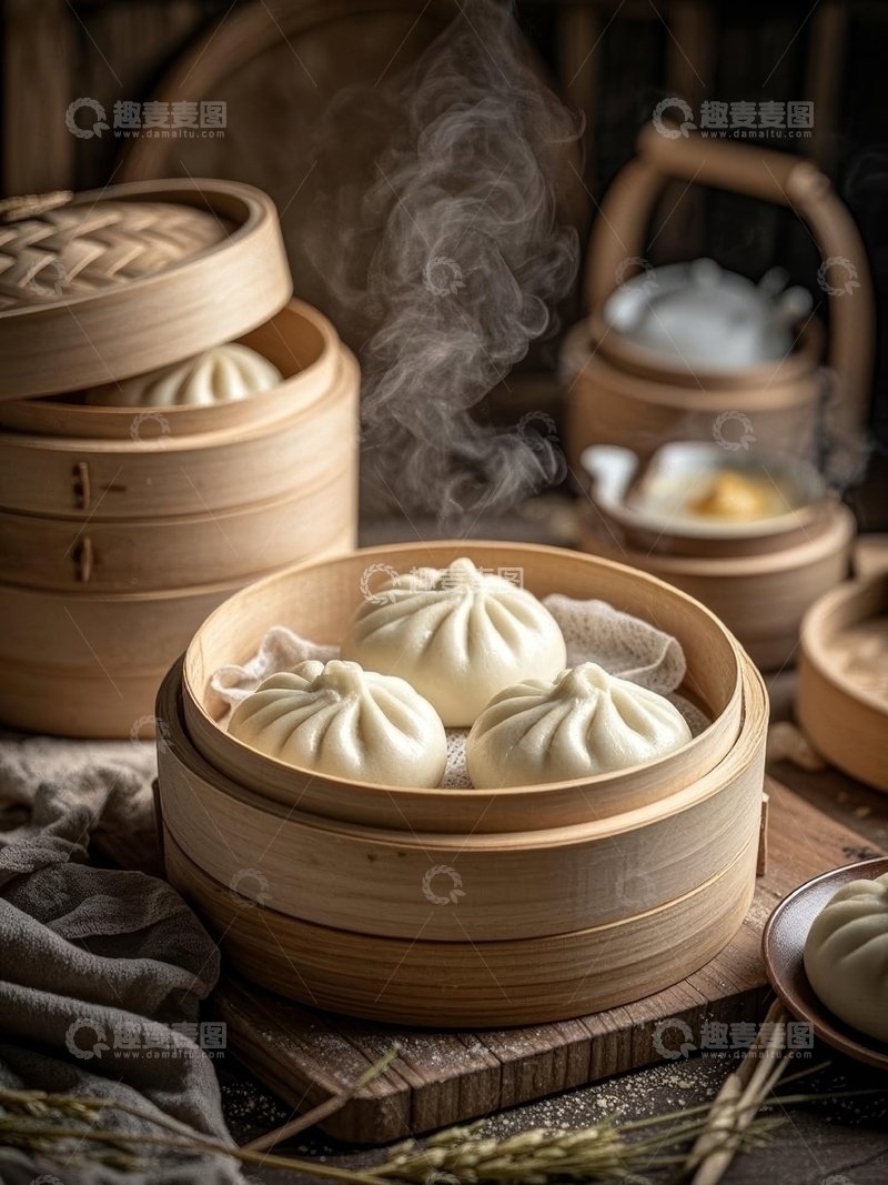 高清大图下载【趣麦麦图】美食主食大包子清特写13
