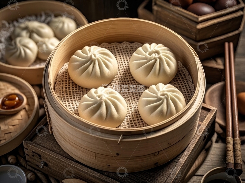 高清大图下载【趣麦麦图】美食主食大包子清特写11