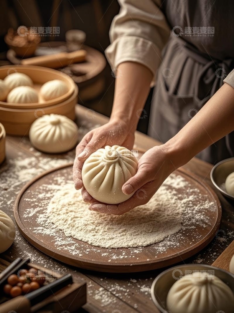 高清大图下载【趣麦麦图】美食主食包子高清特写2