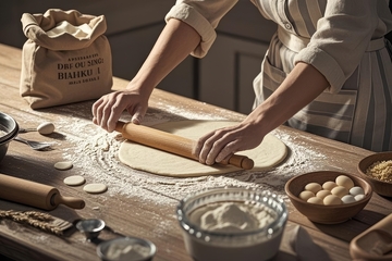 美食主食面食和面高清特写4