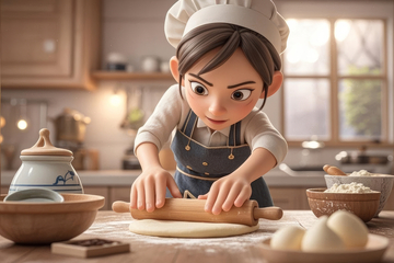 美食主食面食和面高清特写